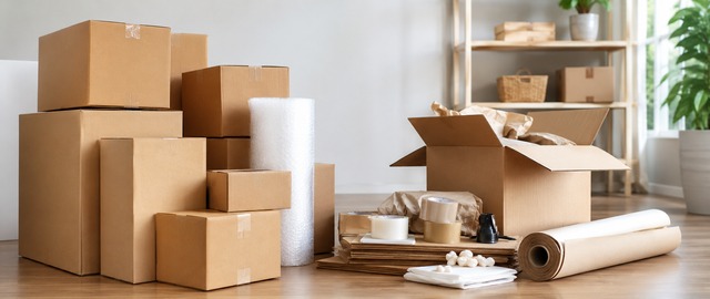 Verpackungsmaterial für Umzug
